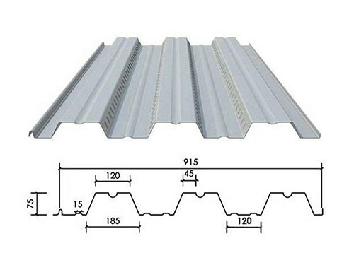 XDL-001 floor decking profile drawing